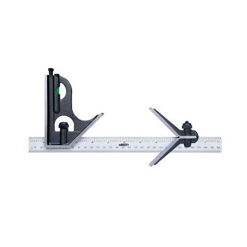 Insize 2278-2E Combination Square Set, 2 Piece, 12 in Blade Length, Stainless Steel Blade