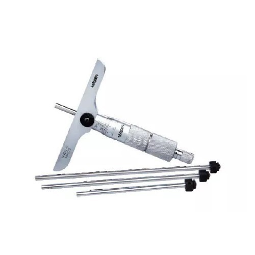 Insize 3241-12 Depth Micrometers, 0-12 in, Graduations: 0.001 in, Stainless Steel