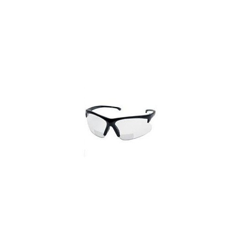 Safety Glasses, Clear 2.0 Lens, Black Frame, Polycarbonate Lens