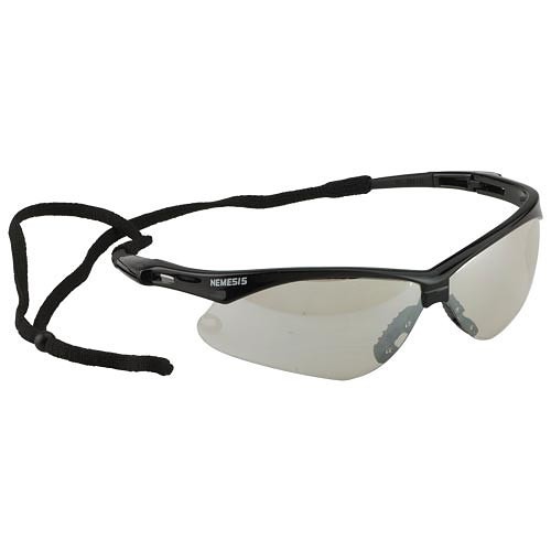 JACKSON SAFETY® Nemesis V30 Safety Glasses, Clear Lens, Polycarbonate Lens, 99.9 % UV Protection, Black Frame