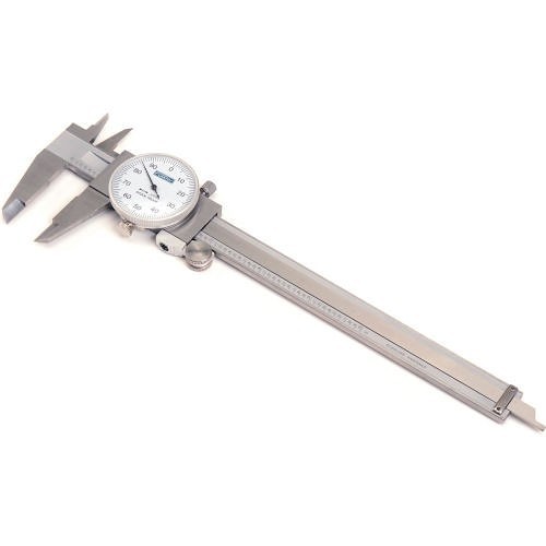 Jergens® 38526 Dial Calipers, 0-6 in, Graduations: 0.1 in, Stainless Steel, Satin Chrome