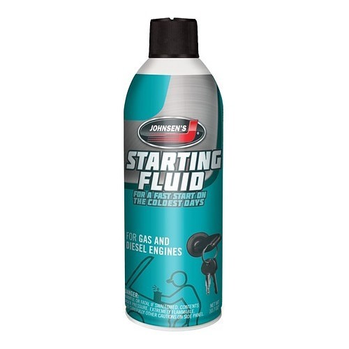 Johnsen's® 6762 Starting Fluid, 10.7 oz, Bottle, Sweet Pungent, Gas, Light Yellow