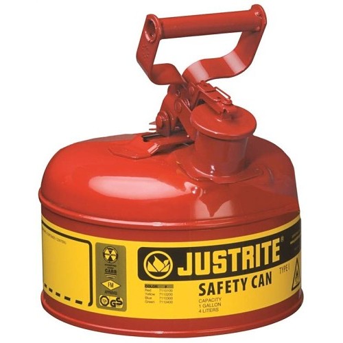 Justrite Manufacturing Justrite® 0289892 Gas Can, 1 gal, Steel, Red