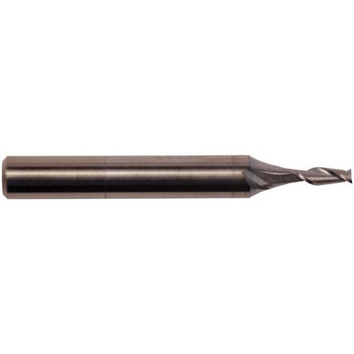 KEO 846-0.015 Square End Mill, 0.015 in Cutter Dia, 0.045 in Length of Cut, 2 Flutes, 1-1/2 in Overall Length, None