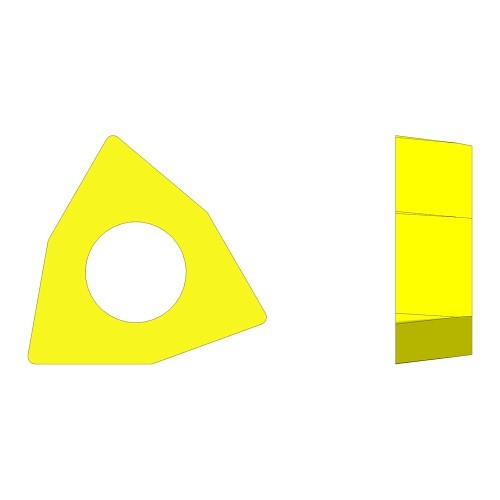 KEO Ultra-Dex WCMT 21.51-CX1 HM250 Positive Insert, WCMT Insert, Carbide, Manufacturer's Grade: HM250