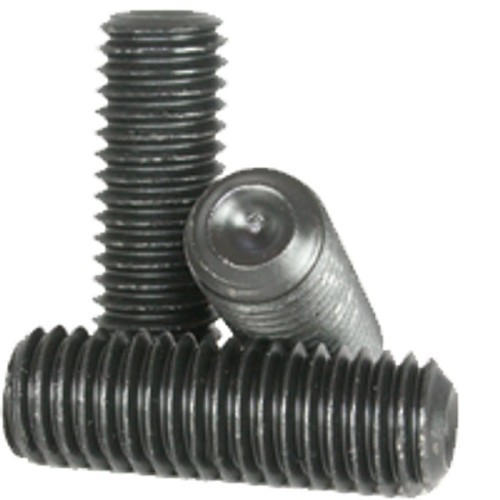 Kanebridge 32082 Socket Set Screw, Imperial, #8-32, 1/2 in Length, Cup Point, Alloy Steel