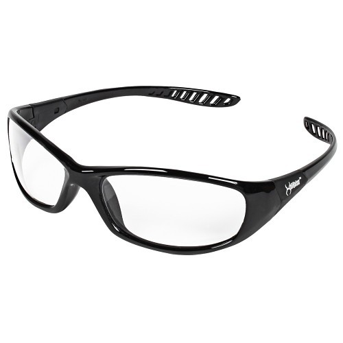 Kimberly-Clark Professional KleenGuard™ 28615 Safety Glasses, Anti-Fog, Anti-Scratch Lens Coating, Clear Lens, Framed, Black Frame, Nylon Frame, Polycarbonate Lens, Universal