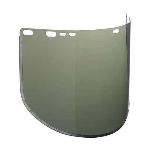 Kimberly-Clark Professional 29090 Face Shield, Bound, For Use With: Any Jackson Safety Headgear, Dark Green Visor, Acetate Visor, 9 in Visor Height, 15-1/2 in Visor Width, 0.04 in Visor Thickness