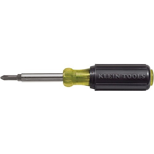 Klein® 32476 Multi-Bit Screwdriver/Nutdriver, Metric, 5/16 in, Cushion Grip, Black/Yellow, No Magnetized Tip