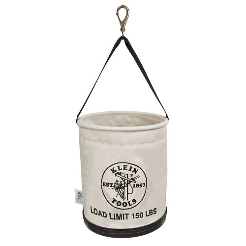 Klein® 5109SLR Canvas Bucket, 150 lb, No. 4 Canvas