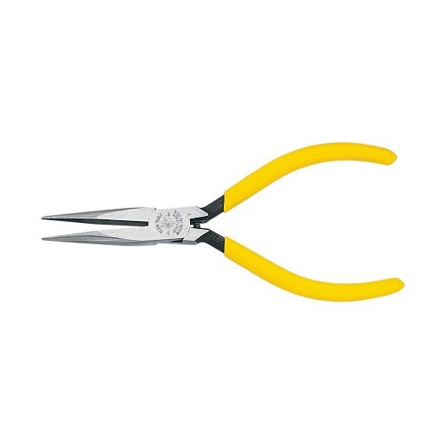 Klein® D307-51/2C Needle Nose Plier, Knurled Jaw, 1.709 in Jaw Length, 1/2 in Jaw Width, 5.67 in Overall Length