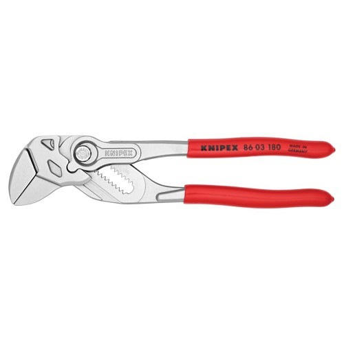 Knipex® 414-8603180 Tongue and Groove Plier, 1-3/8 in Nominal Capacity, 1-3/8 Opening in Jaw, Chrome-Vanadium Steel Jaw, 7-1/4 in Overall Length