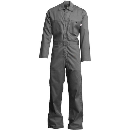 LAPCO FR™ CVEFR7GY Coverall, Men, X-Large, Gray, Cotton