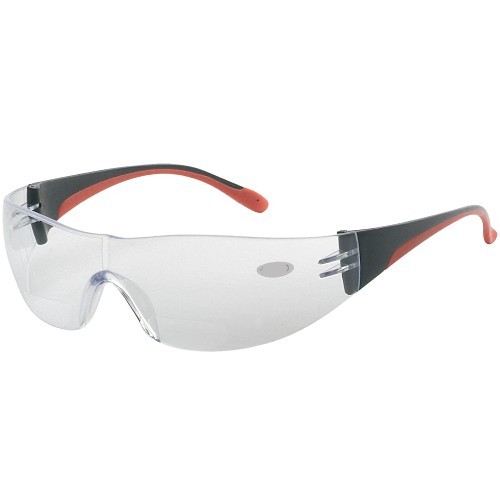 Liberty Glove iNOX® 1765C15 Safety Glasses, Clear 1.5 Lens, Black/Red Frame, Polycarbonate Frame, 99 % UV Protection