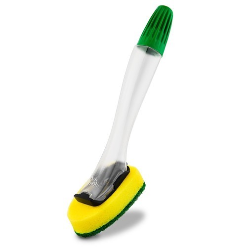 Libman® 1372 Dish Wand, Yellow/Green, 3-3/4 in Length, 2-1/4 in Width, Polypropylene