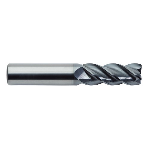 M.A. Ford® 18797 Square End Mill, 1/2 in Cutter Dia, 4 Flutes, 1/2 in Shank Dia, 3 in Overall Length, ALtima® Blaze