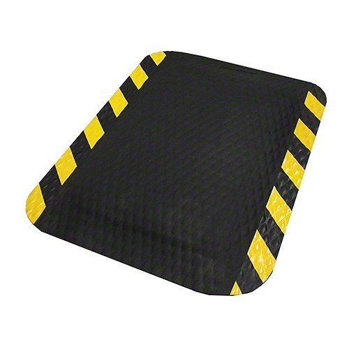 M.K. Morse® 424-2312100 Anti-Fatigue Mat, Nitrile Rubber, Resists: Chemical, Grease/Oil, Yellow Border