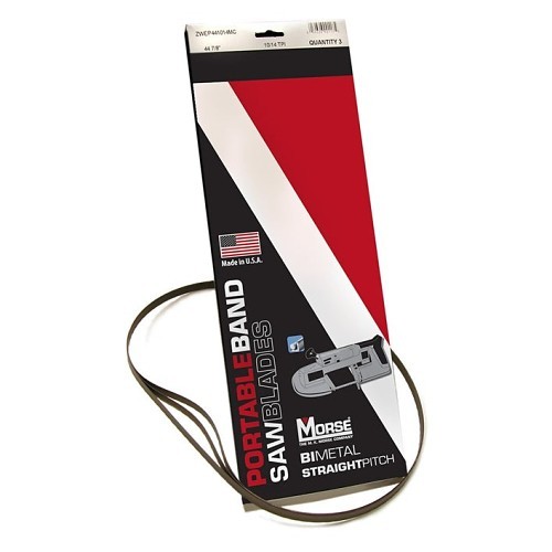 M.K. Morse® ZWEP4424W Band Saw Blade, 44-7/8 in Length, 1/2 in Width, 0.020 in Thickness, 24, Bi-Metal Body