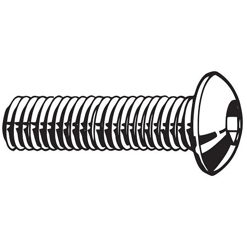 Lindstrom MBSC080C070Z Socket Cap Screw, Button Head, Measurement System: Metric, M8-1.25, 70 mm Overall Length, Alloy