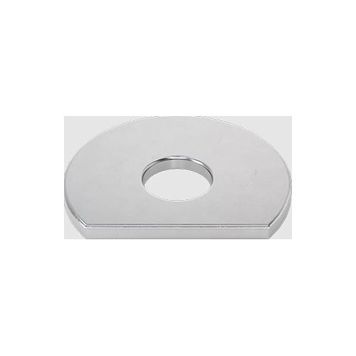 Oversized Clipped Washer, 6.6 mm Inside Dia, 22 mm Outside Dia, 1.4-1.8 mm Thickness, Steel