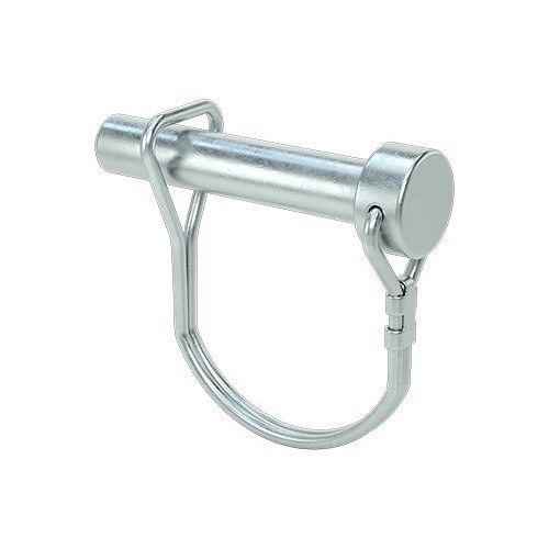 Safety Clevis Pin, 3/8 in Wire Dia, Round Wire, 2-5/16 in Overall Length, 1-3/8 in Usable Length, 1004-1045 Carbon Steel