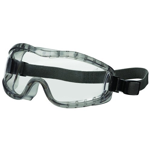 MCR Safety 2320AF Safety Goggles, UV-AF Anti-Fog, Anti-Scratch Lens Coating, Clear Lens, Polycarbonate Lens, 99.9 % UV Protection, Elastic Strap, Smoke Frame