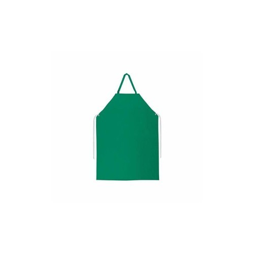 MCR Safety 368R5 Apron, PVC/Polyester, 4 ft Length, 35 in Width, Tie Closure, Resists: Abrasion, Puncture and Tear, Universal, Green