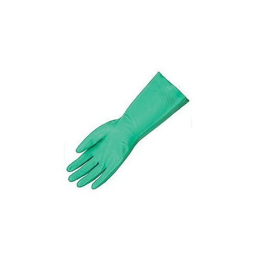 MCR Safety 5331S Heat Resistant Gloves, 2X-Large, #11, Green, Nitrile, Cotton Flocked, Straight Cuff, 13 in Length