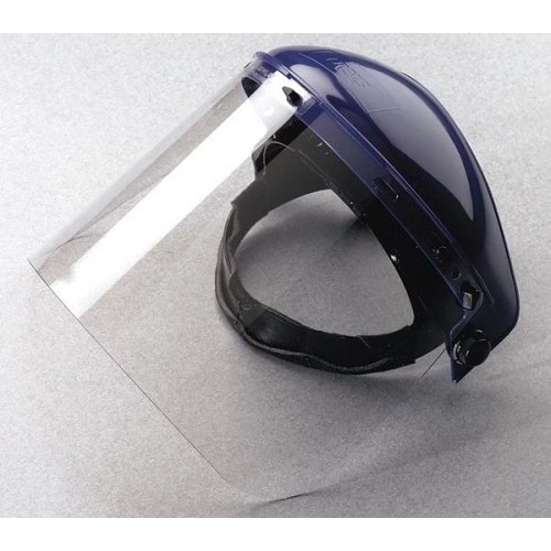 MCR Safety MCR102040 Face Shield Replacement Visor, Blue (Headgear)/Clear (Sheild), Polycarbonate, 10 in Visor Height, 20 in Visor Width, 0.040 in Visor Thickness, Specifications Met: ANSI Z87+, Clear Lens Shade