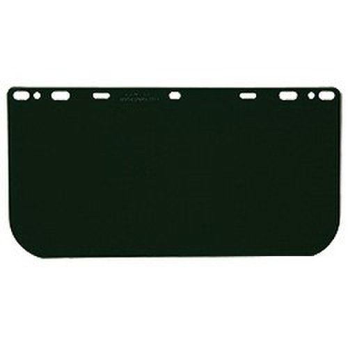 MCR Safety MCR181542 Face Shield Replacement Visor, Dark Green, Polycarbonate, 8 in Visor Height, 15-1/2 in Visor Width, 0.04 in Visor Thickness, Specifications Met: ANSI Z87+, Dark Green Lens Shade