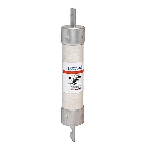 MERSEN Ferraz Shawmut TRS100R Time Delay Fuse, 100 A, 600 VAC/DC, 200 Ka at 600 VAC, 100 kA at 600 VDC Interrupt, Class: RK5, Cylindrical Body