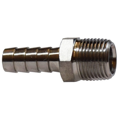 MIDCO 32020SS Adapter, 5/8 x 1/2 in Nominal, Hose Barb x MIP, Stainless Steel