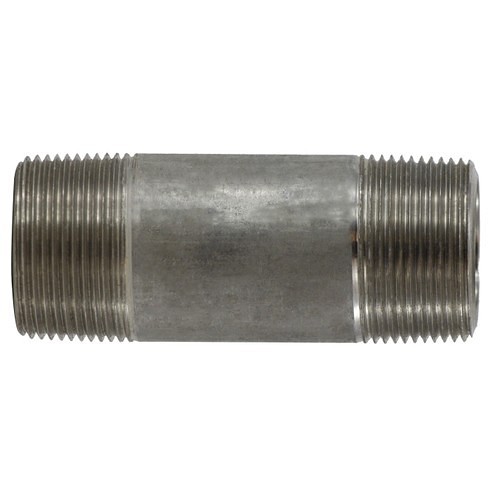 MIDCO 51122 Pipe Nipple, 1-1/4 x 2-1/2 in Nominal, SCH 80, Stainless Steel