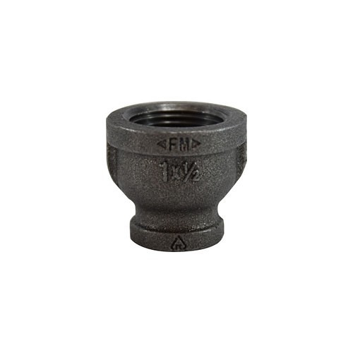 MIDCO 65460 Pipe Reducing Coupling, 1-1/4 x 3/8 in Nominal, Malleable Iron