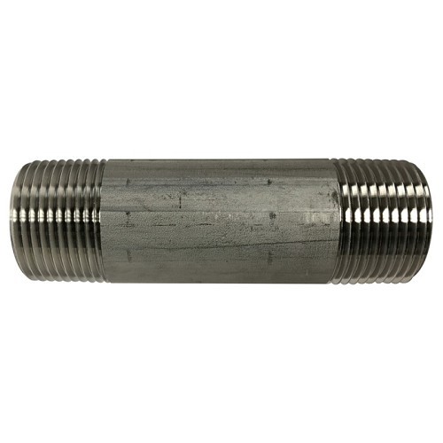MMM M48107 Pipe Nipple, 1 in Nominal, 5 in Length, 304 Stainless Steel, SCH 40/STD Schedule, Welded Method of Manufacture
