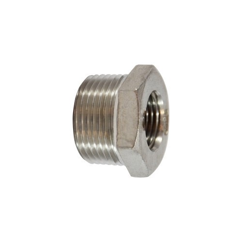 MMM M62502 Pipe Bushing, Fitting/Connector: Bushing, 3/8 x 1/4 in Nominal, MNPT x FNPT End Style, 150 lb Pressure Class, 304 Stainless Steel