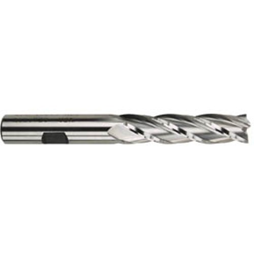 MORSE® MT2244185 End Mill, 1-1/8 in Cutter Dia, 4 in Length of Cut, 4 Flutes, 1 in Shank Dia, 6-1/2 in Overall Length