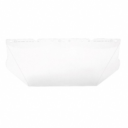 MSA Safety 10115840 Face Shield Replacement Visor, Clear, Polycarbonate, 8 in Visor Height, 17 in Visor Width, 0.06 in Visor Thickness