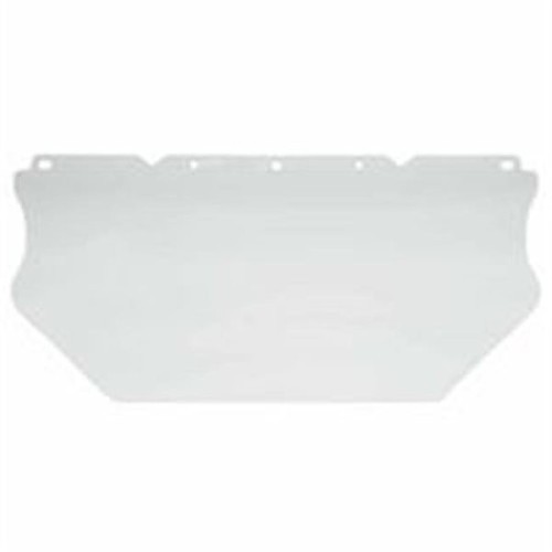 MSA Safety 454-10115836 Face Shield Replacement Visor, Clear, Polycarbonate, 8 in Visor Height, 8 in Visor Width, 0.060 in Visor Thickness, For Use With: V-Gard Frames, Resists: Scratch, Fog, Clear Lens Shade