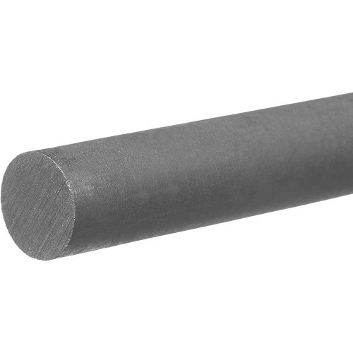 Plastic Rod, PVC, 2-1/2 in Dia, 3 ft Length, Gray