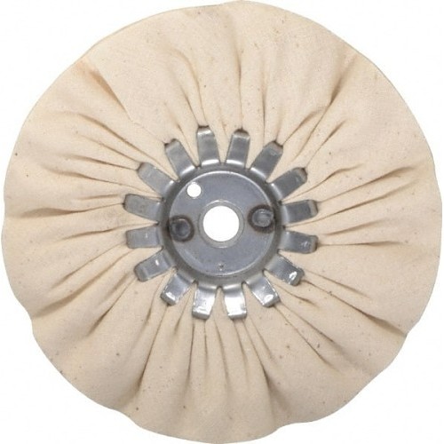 Buffing Wheel, 6 in Wheel Dia, 1/2 in Wheel Thickness, 5/8 in Center Hole, 14 Ply