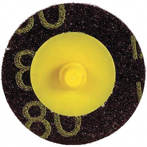 Coated Abrasive Quick-Change Disc, 1-1/2 in Disc Dia, 80 Grit, Medium Grade, Aluminum Oxide Abrasive