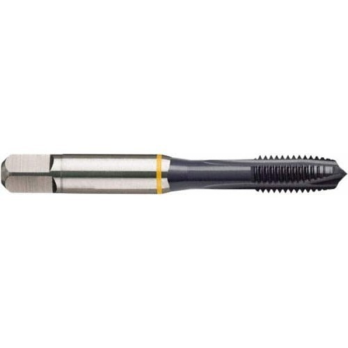 Spiral Point Tap, Right Hand Cutting, M8 x 1.25, D5 Thread Limit, Plug Chamfer, 3 Flutes, TiCN Coated, Cobalt