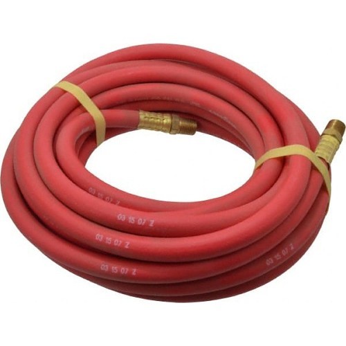 Pneumatic Hose, 1/4 in Nominal, 25 ft Length, 250 psi Working, Rubber