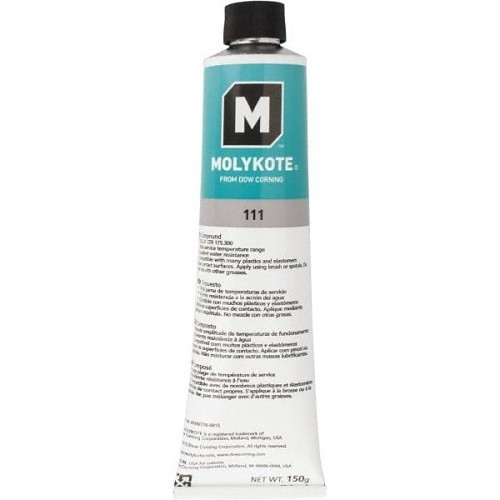 Silicone/Moly Lubricant, 5.3 oz Container, Tube Container, Light Gray/White, -40 to 392 deg F