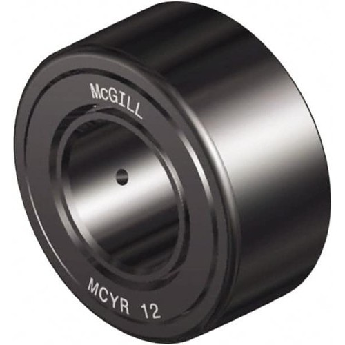 Crowned Yoke Roller, 10 mm Bore Dia, 30 mm Roller Dia, 14 mm Roller Width, 2491 lb Load, Steel Roller