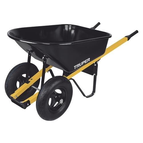 Wheelbarrows, 6 cu-ft, 2 Wheels, Steel Tray, Steel Handle