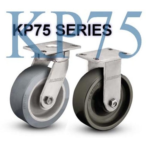 Midwest Caster & Wheel KP75-DIR-625-R Caster Wheel, 3500 lb, 6 Dia in Wheel Dia, 2-1/2 in Wheel Width, 6 x 4.5 x 712 in Plate