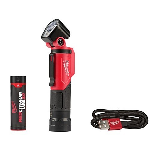 Milwaukee® 2113-21 USB Pivoting Flashlight, LED Bulb, 500 Lumens, Red