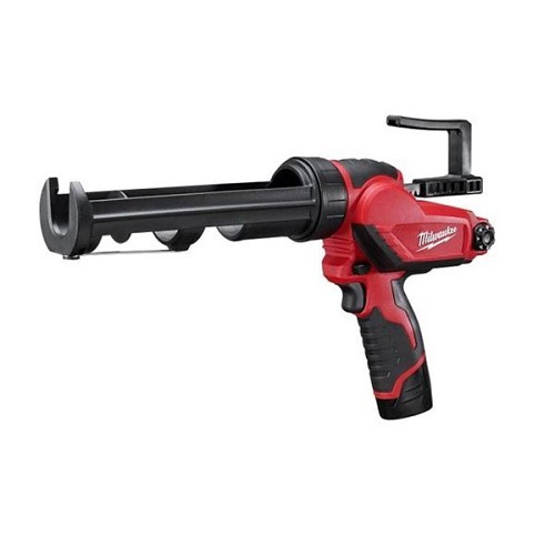 Milwaukee® 2441-21 Caulk and Adhesive Gun Kit, Electric, Cordless, 10 oz Container, Black/Red